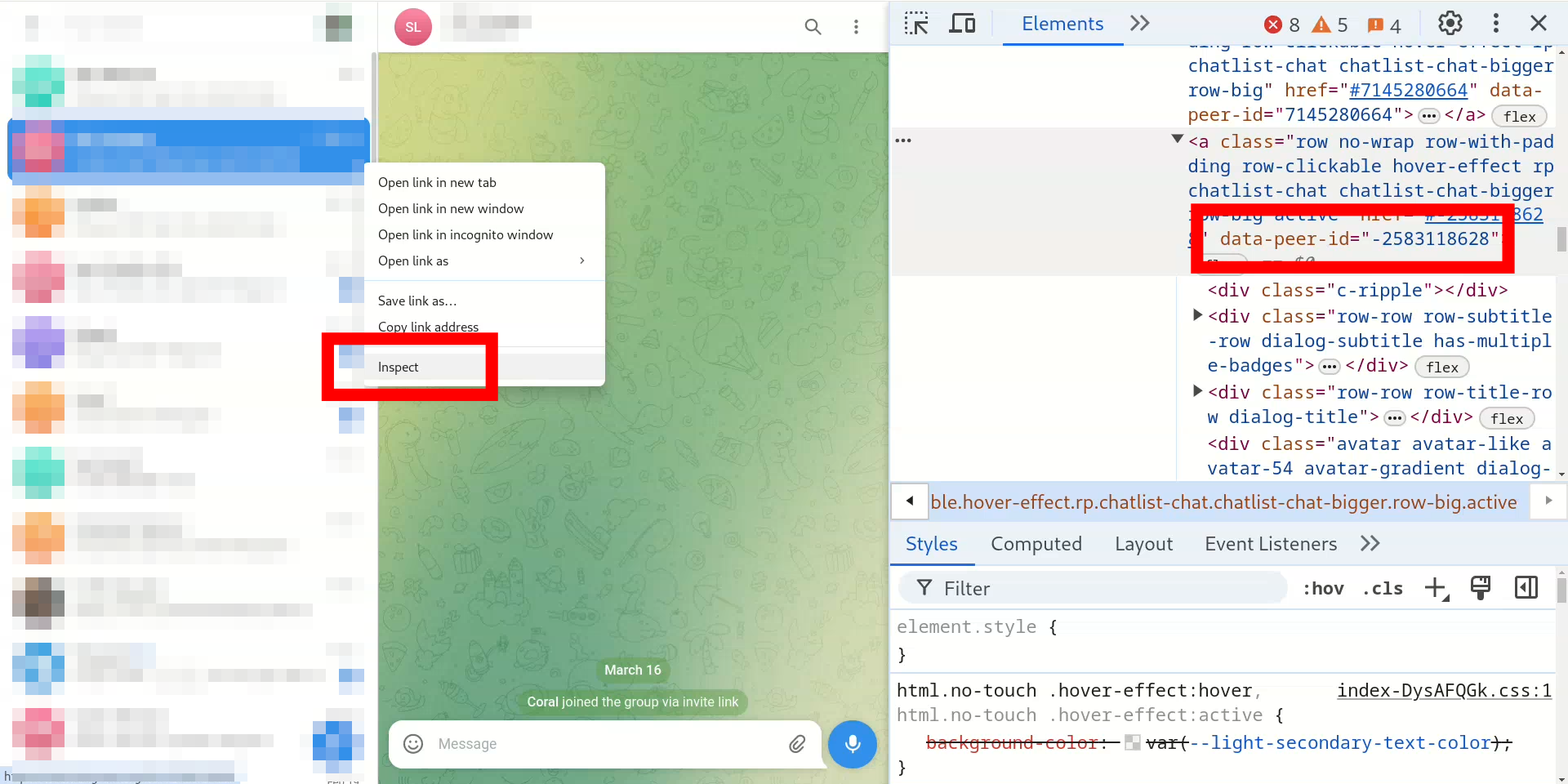 retrieve the chat id of a telegram group